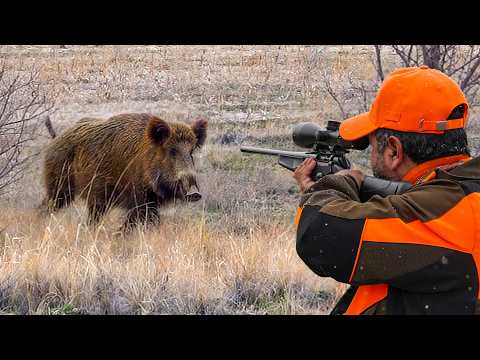 GIANT BOAR HUNTING AT CLOSE RANGE Breathtaking Winter Hunts