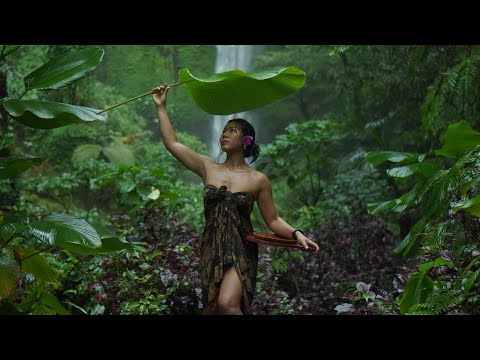 COOKING IN THE WATERFALL UNDER THE RAIN IN THE MIDDLE OF