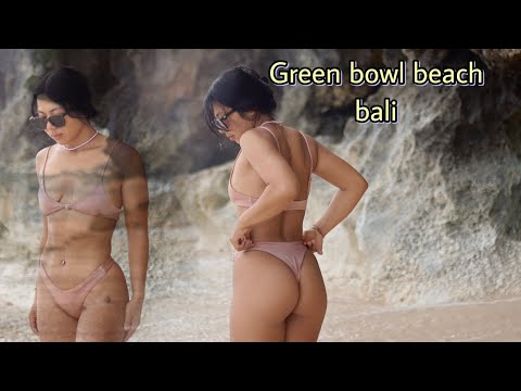 WAH PANTAI INI SEPI BANGET DAN ADA GOA GREEN BOWL BWACH BALI
