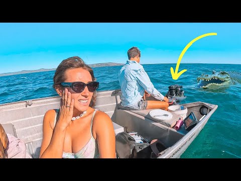 OUR BOAT BREAKS DOWN Surrounded by Crocodiles Honeymoon Bay
