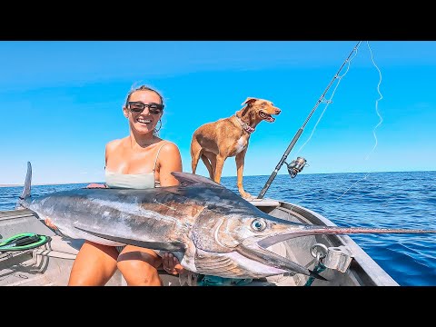 SHE CAUGHT HER FIRST MARLIN IN THE TINNY Ningaloo North