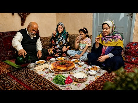Village Life Iran Cooking Delicious Cabbage Pilaf