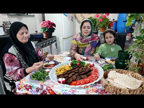 Rural Life in the Mountains of Iran Amazing Rustic Dinner