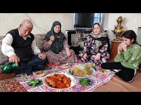 A Day in an Iranian Village Baghali Polo Chicken Recipe