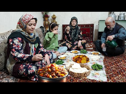 Authentic Iranian Village Life Homemade Tas Kebab