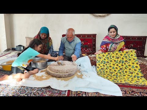 Cooking traditional food with wheat semolina wheat semolina