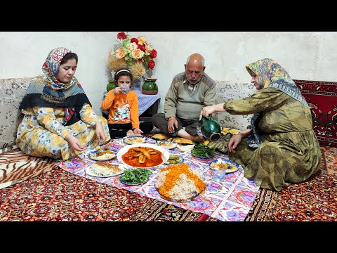 Mix of Traditional and local Village Cooking in Village