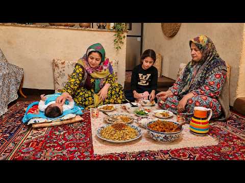 IRAN Daily Village Life Cooking Delicious Pumpkin Stew with