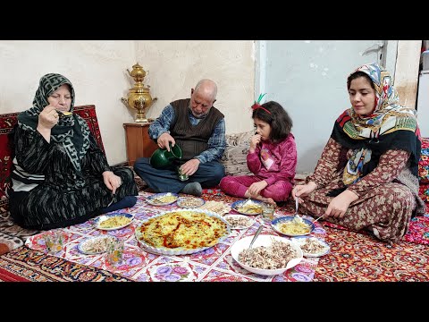 Village Life in Heavy Snow Traditional Chickpea Rice Recipe