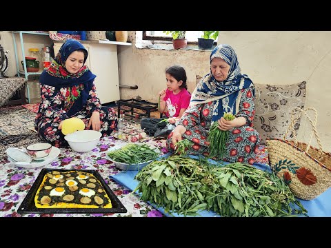 Cooking pizza with organic vegetables in the village A