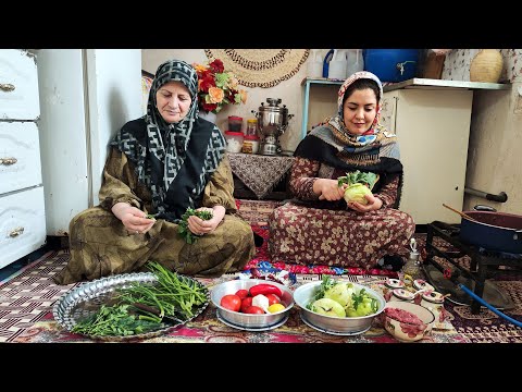 Azerbaijani Dolma Recipe Delicious Dolma in village Cabbage