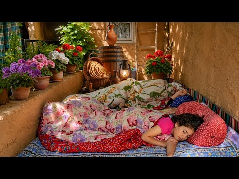Life in an Iranian Mountain Village Baking Bread And Daily