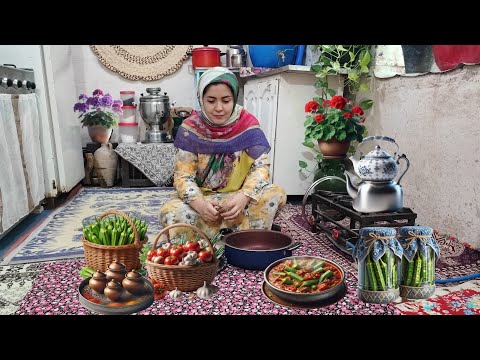 Village Life In Iran Amazing Cooking Cooking okra
