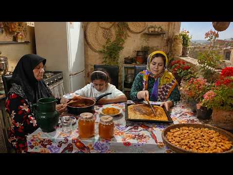 Iranian Village Life Homemade Apricot Jam Traditional