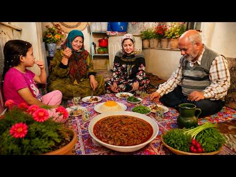Village Lifestyle Iran Traditional Cooking Family Dinner