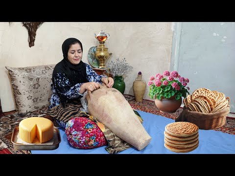 Daily Routine Life In IRAN Village Local butter Tandoori