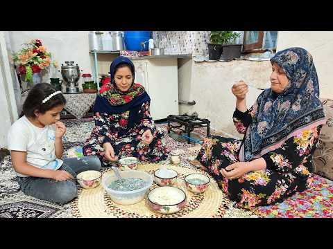 Daily routine village life How to make butter Making butter