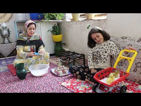 Authentic Iranian Village Cooking Stuffed Bread with kebab