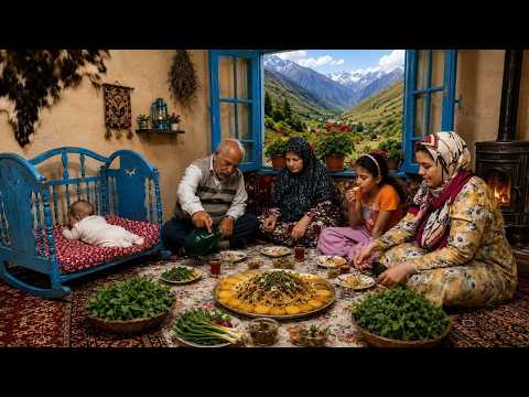 Life in an Iranian Mountain Village Traditional Loobia Polo