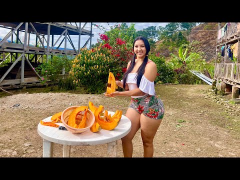 Así hicimos esta deliciosa receta con un zapallo gigante