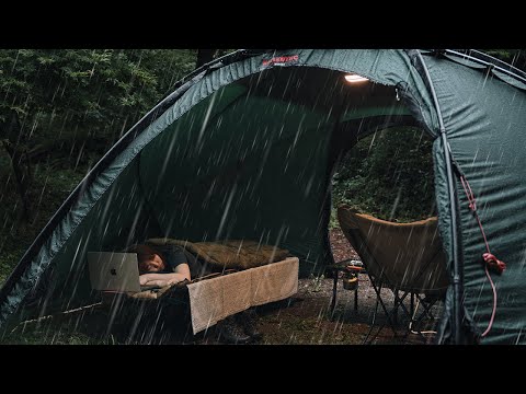 Camping in Heavy rain Perfect way to fully enjoy solo