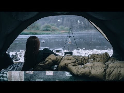 Solo Camping with a Cozy and favorite tent Hearing water