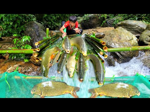 Lam Uses Bamboo to Make Fish Traps The Boy s Joy When