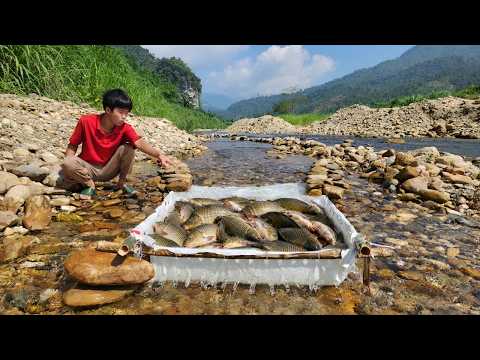 The magical trap made of a perforated white tarpaulin