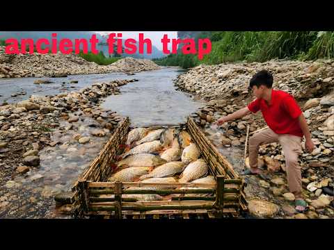 Full video of Lam s 30 days setting fish traps in the