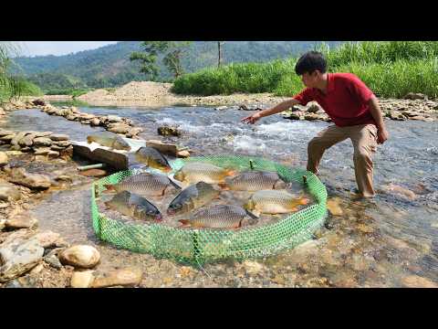 After a two day fishing trip in the large stream Lam had a