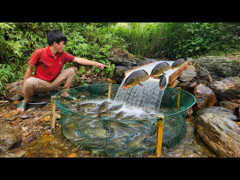 Fishing techniques using wooden slides yielded surprising