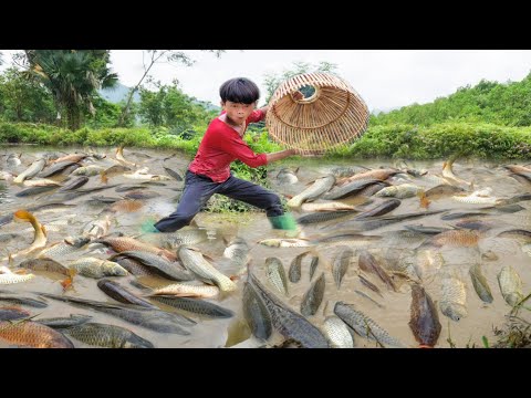 Video full of trap making and fishing skills of a 13 year