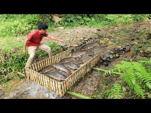 Lam was very surprised to see that this bamboo fish trap
