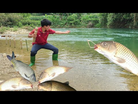 The Boy s 31 day fishing trip in the stream Catching big