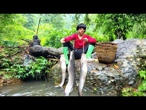 Full video of 30 days of fishing using primitive methods