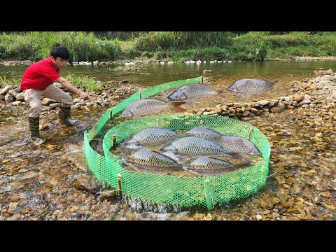 The young man shared his technique for catching fish in the