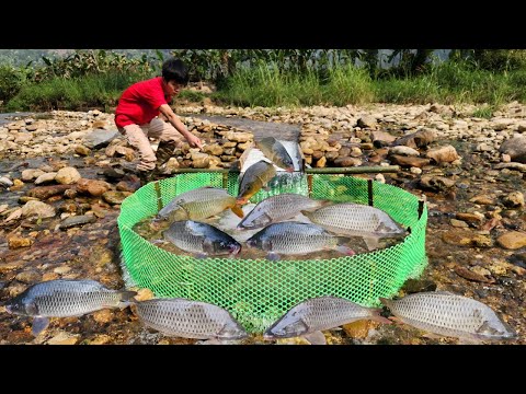 The video details the 45 day fishing trip in a stream using