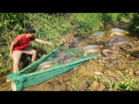 A simple yet effective way to trap fish Lam was lucky