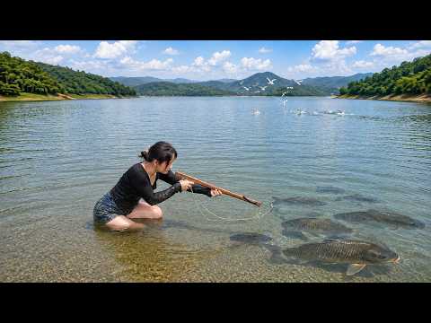 Girl Dives for Giant Fish Cooks with Her Dog