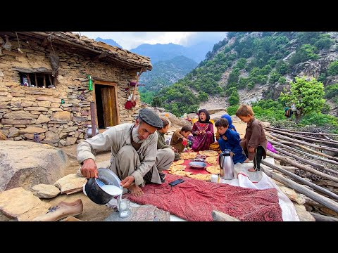 Lonely Life of one Afghan Family in High Mountains Far From
