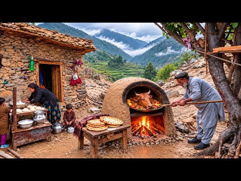 Off Grid Rural Life in a Mountain Village Cooking Cow Heads