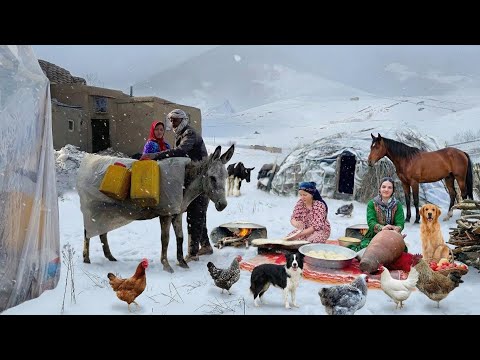 Exploring Mountain Lifestyle in the North on a Snowy Day in