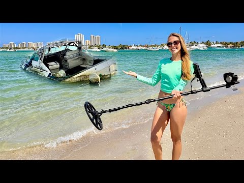 Treasure Hunting on Peanut Island Diving Sunken Boats Lion