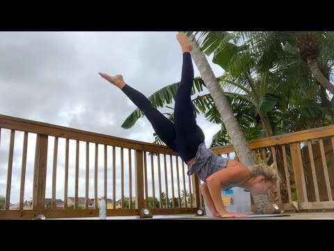 ACRO YOGA with Back Yard Fish Feeding