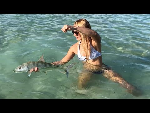 Huge BONEFISH in Islamorada Florida