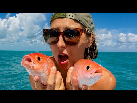 Taking a BIG WAVE While Deep Dropping for Vermilion Snapper