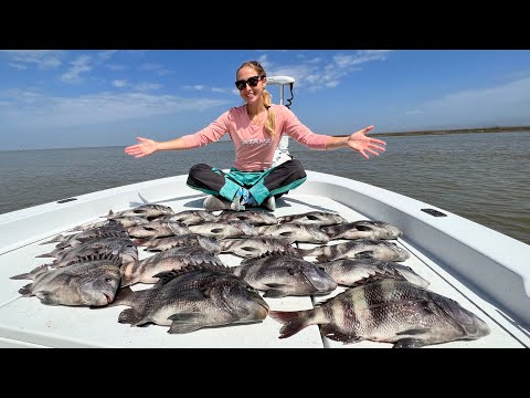 Non Stop ACTION Fishing Sheepshead Mouth of Mississippi
