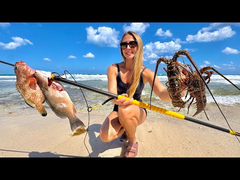 Island Adventure Spearfishing in Crystal Clear Water Catch
