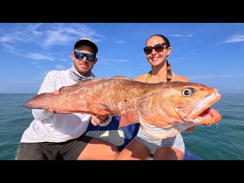 Crazy Looking EEL Fish Caught in 600 Feet of Water Cleaned