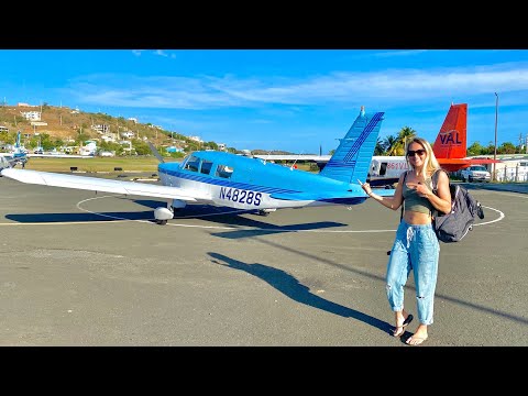 Traveling On SMALL AIRPLANE Over SEAS to TROPICAL ISLAND